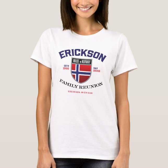 Erickson Reunion - VanEffen Shirts (Front)