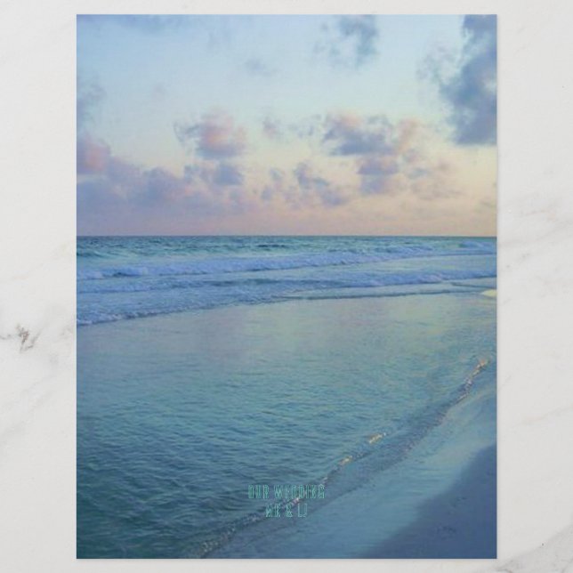 Eric's Gulf Beach Double-Sided Blank Wedding Paper (Front)
