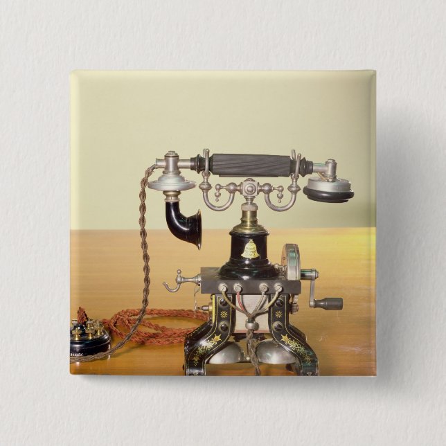 Ericsson Telephone, 1890 Button (Front)