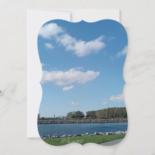 Erie Basin Marina in Background Thank You Cards