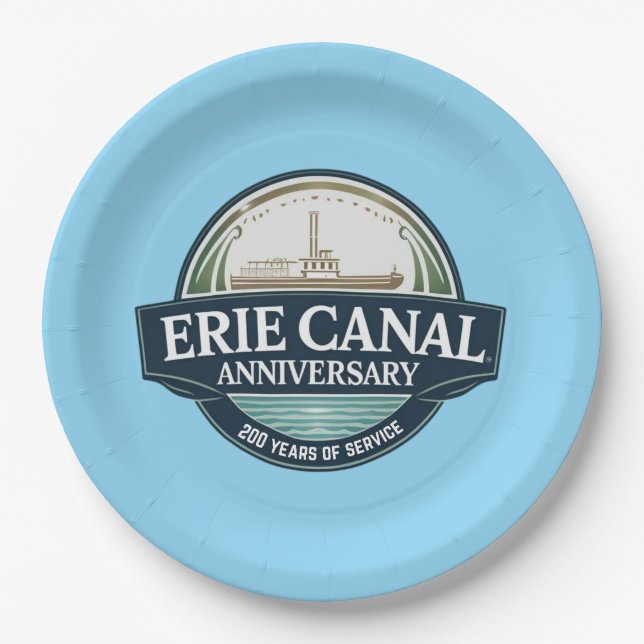 Erie Canal 200th Anniversary Paper Plates (Front)