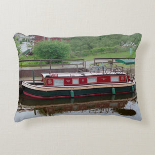 Erie Canal Boat Accent Pillow