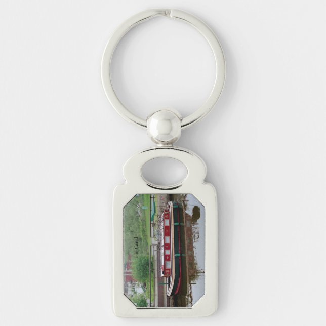 Erie Canal Boat metal key chain (Front)