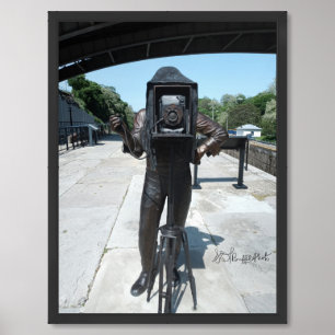 Erie Canal Photographer Statue Framed Art