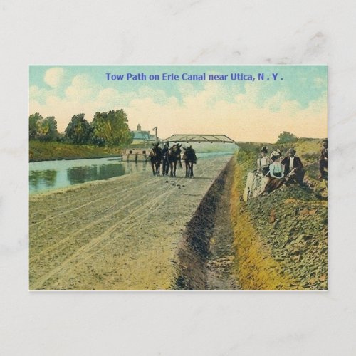 Erie Canal Tow Path Postcard