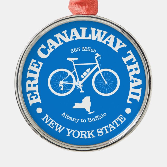 Erie Canalway Trail (cycling) Metal Ornament (Front)
