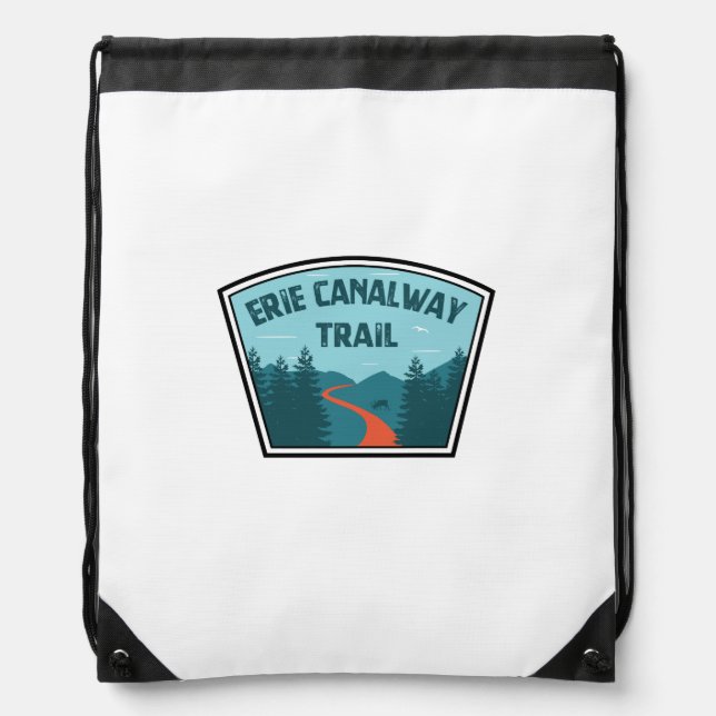 Erie Canalway Trail Drawstring Bag (Front)