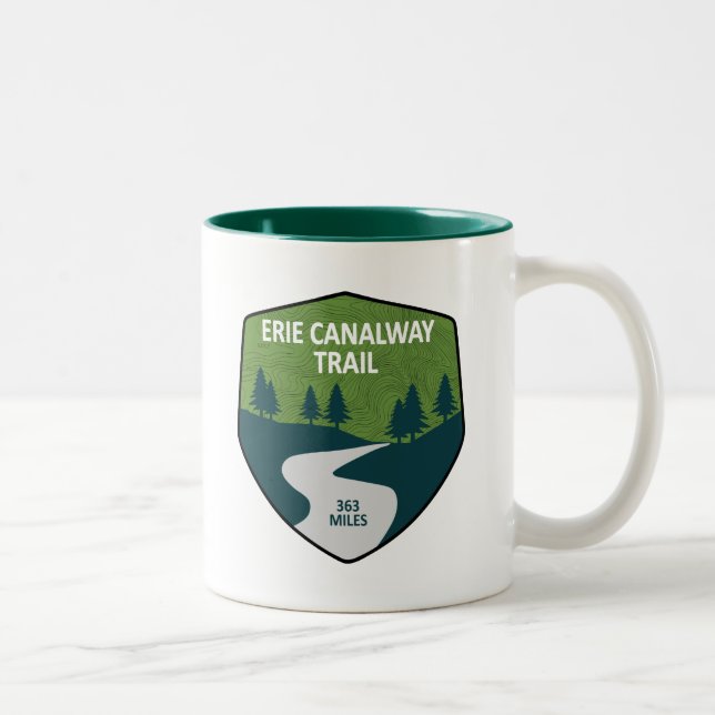 Erie Canalway Trail Two-Tone Coffee Mug (Right)