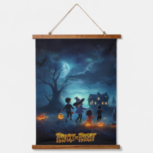 Erie Halloween Kids Trick or Treating Hanging Tapestry