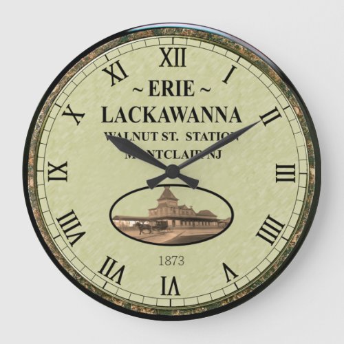 Erie~Lackawanna Station~Walnut St. Montclair NJ~ Large Clock