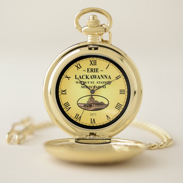 Erie~Lackawanna Station~Walnut St. Montclair NJ~   Pocket Watch (Inside)