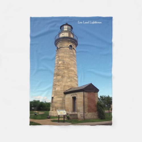 Erie Land Lighthouse fleece blanket