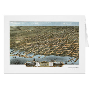 Erie, PA Panoramic Map - 1870 Cards