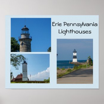 Erie Pennsylvania Lighthouses Poster by lighthouseenthusiast at Zazzle
