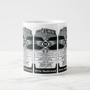Erie Railroad Suburban Time Tables Cover 1958 Large Coffee Mug