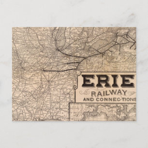 Erie Railway and connections Postcard