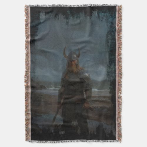 Erik the Red Viking Hero Throw Blanket