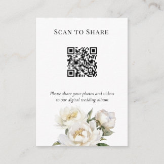 Erika Scan to Share Wedding Photos and Videos QR Enclosure Card