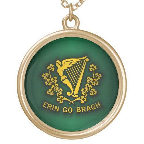 Erin Go Bragh 2 Gold Plated Necklace