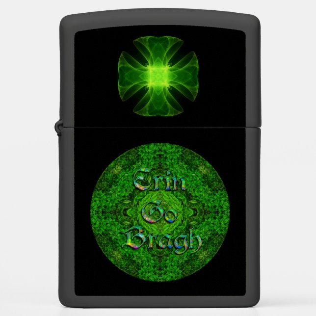 Erin Go Bragh Celtic Cross Mandala Zippo Zippo Lighter (Front)
