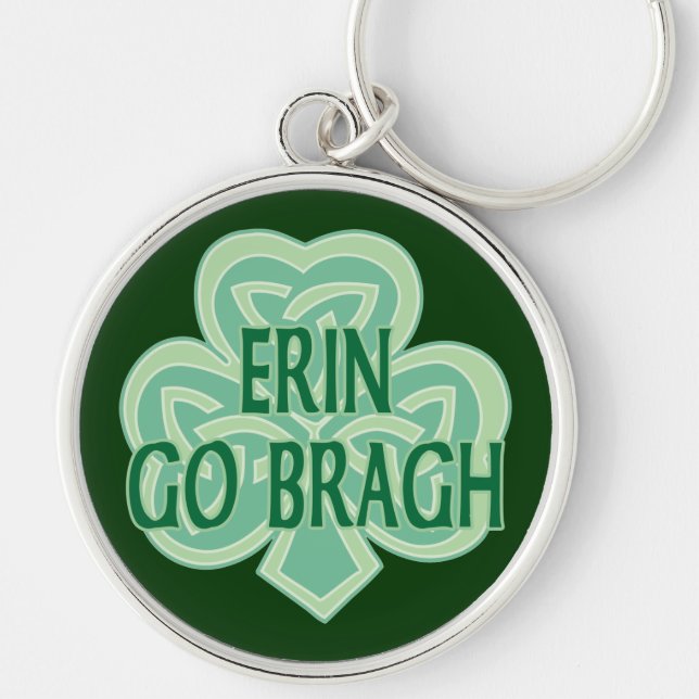 Erin Go Bragh Celtic Knot Keychain (Front)