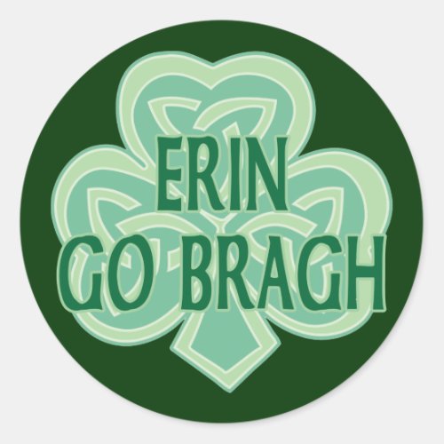 Erin Go Bragh Classic Round Sticker