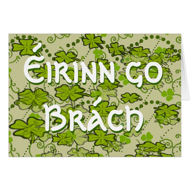 Erin Go Bragh Gaelic phrase Ireland Forever Cards (Front Horizontal)
