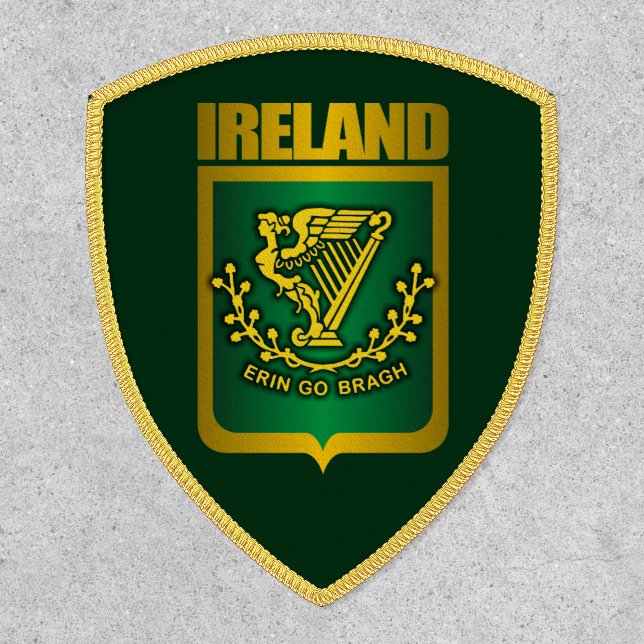 "Erin Go Bragh" Gold Patch (Front)