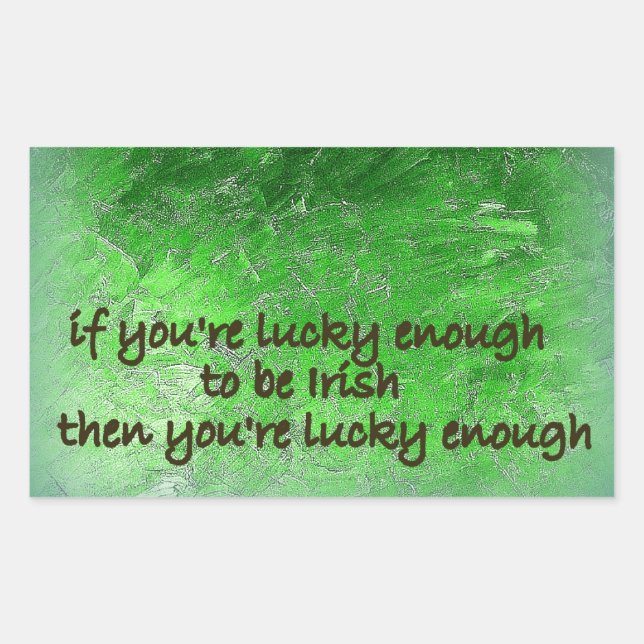 "Erin Go Bragh." (Ireland Forever) Rectangular Sticker (Front)