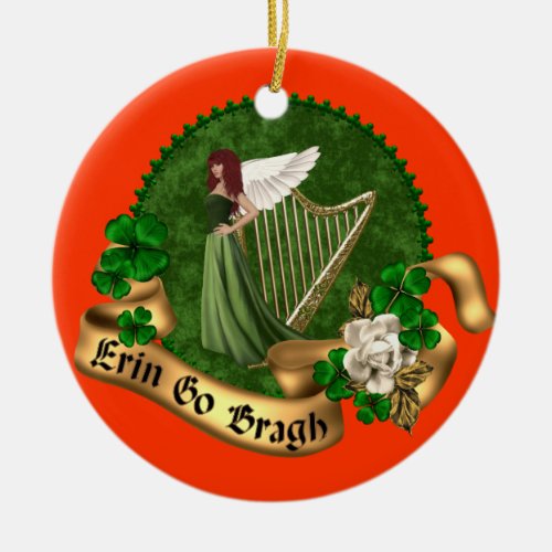 Erin Go Bragh Irish Ceramic Ornament