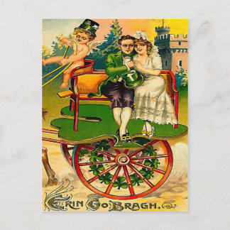 Erin Go Bragh - Irish Couple St. Patrick's Day Postcard