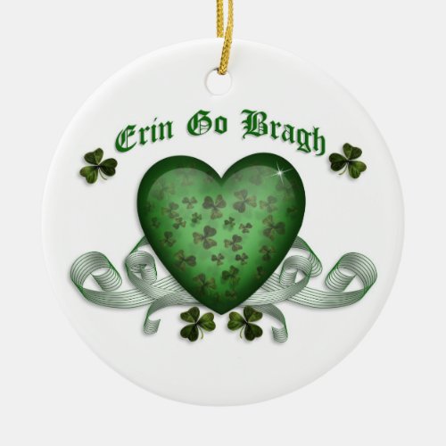 Erin go bragh irish heart ornament