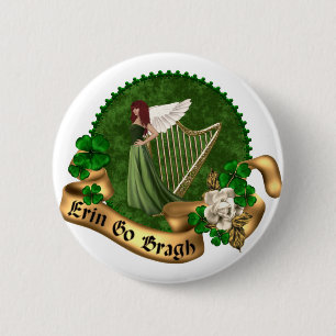 Erin Go Bragh Irish Pinback Button