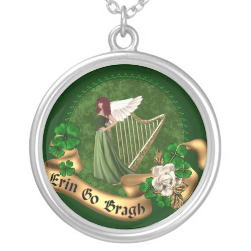 Erin Go Bragh Irish Silver Plated Necklace