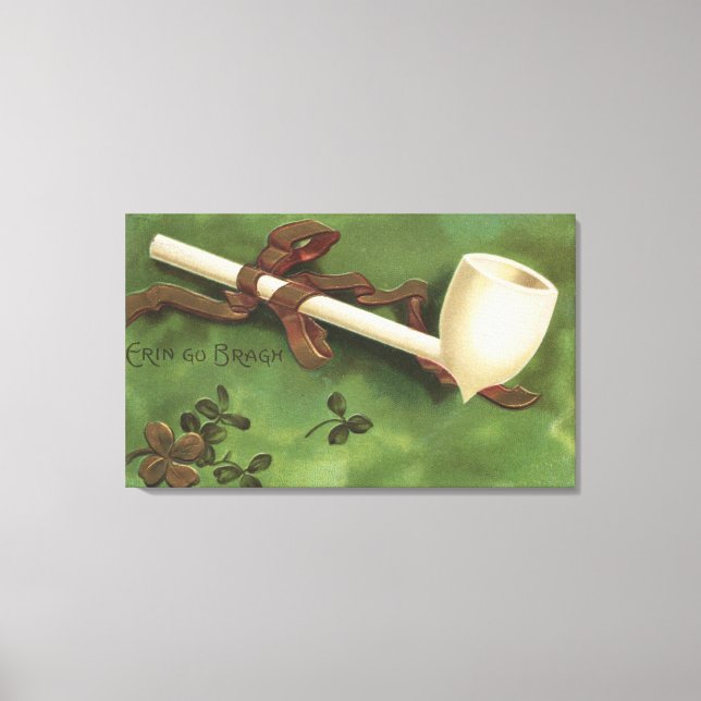 Erin Go Bragh, Ivory Pipe Canvas Print (Front)