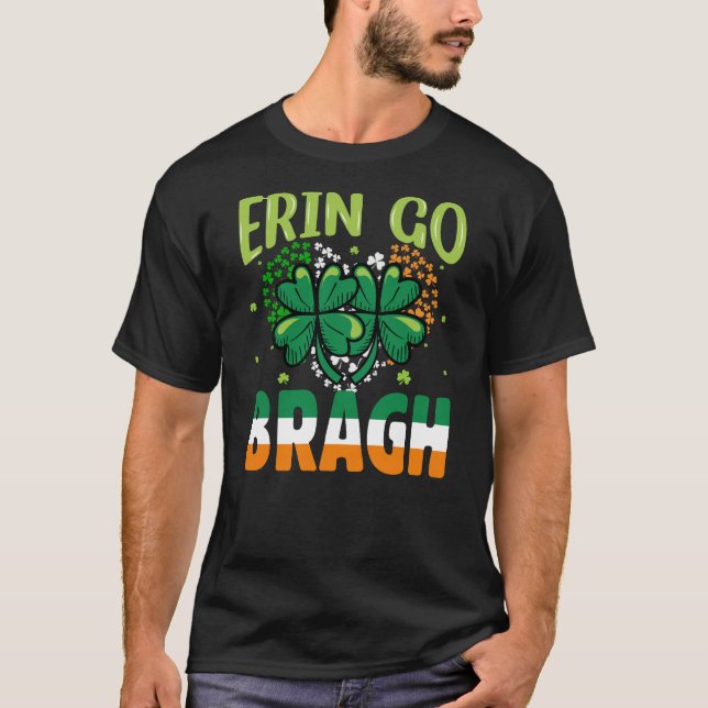 -Erin Go Bragh Shamrock St. Patrick’s Design-60879 T-Shirt (Front)