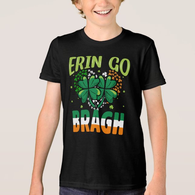 -Erin Go Bragh Shamrock St. Patrick’s Design-60879 Tri-Blend Shirt (Front)