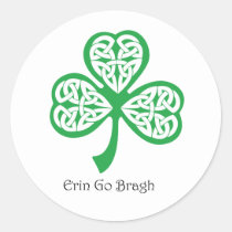 Erin Go Bragh shamrock with celtic knotwork