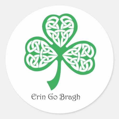 Erin Go Bragh shamrock with celtic knotwork