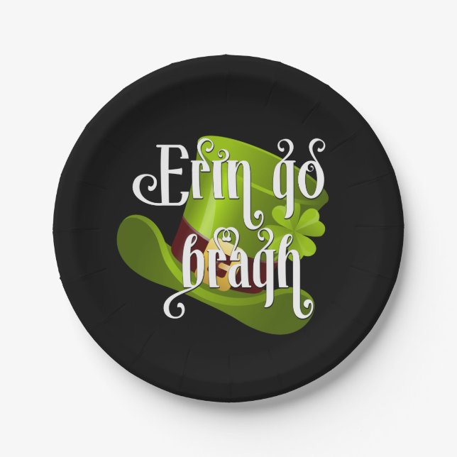 Erin go Bragh St. Patrick's Day Party Paper Plates (Front)