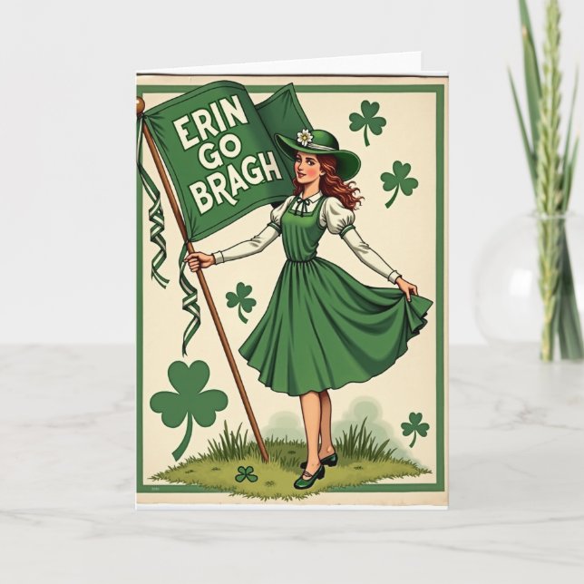 Erin Go Bragh Vintage Irish Card (Front)