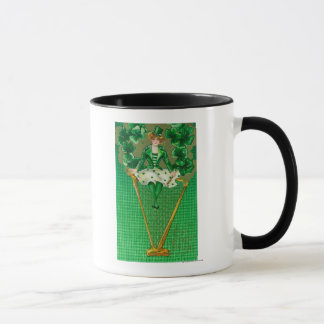 Erin Go Bragh Woman on Harp Scene Mug