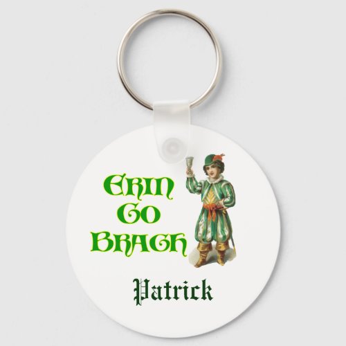 Erin Go Braugh Custom Irish Saying Keychain