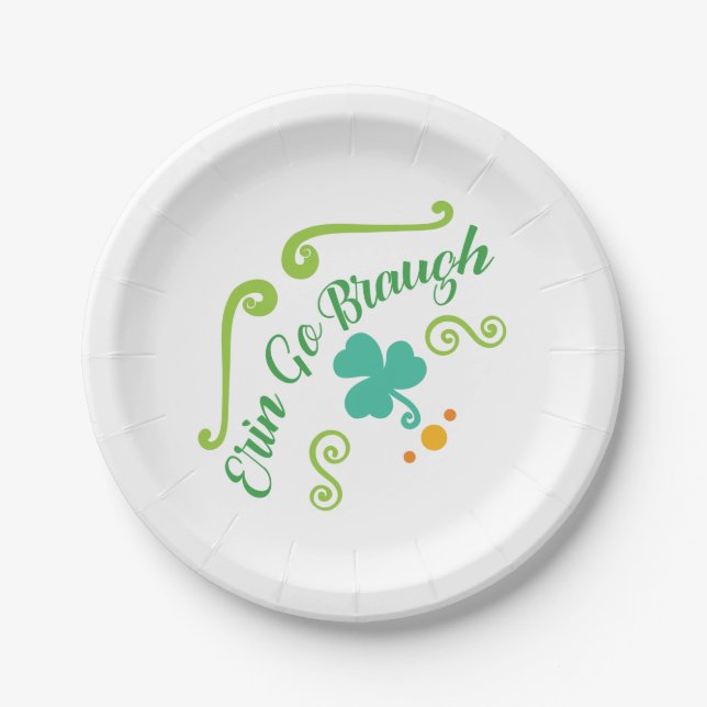 Erin Go Braugh Paper Plates (Front)