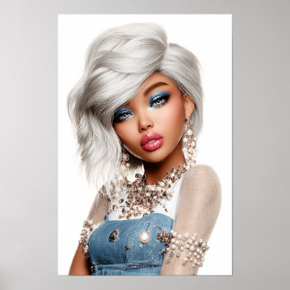 Eris Monei Editorial Beauty Portrait Poster