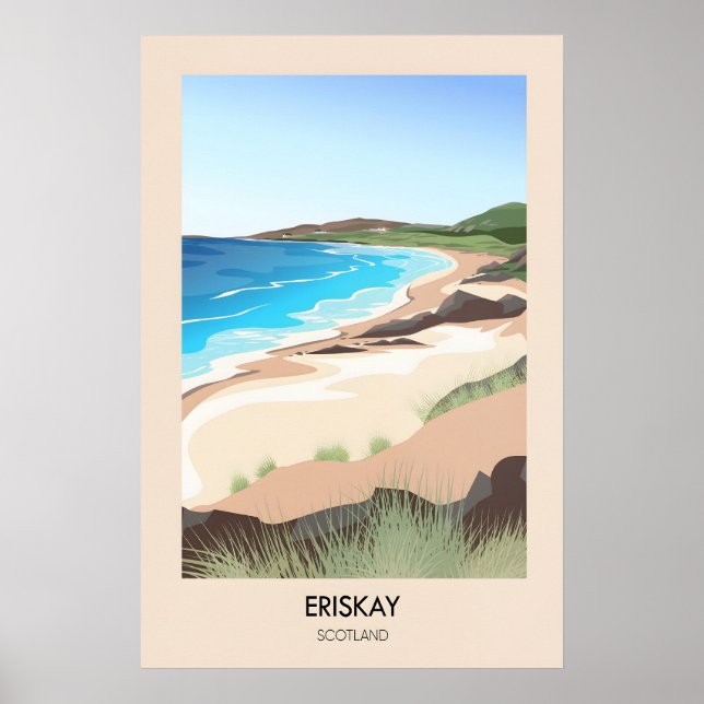 Eriskay Scotland Travel Poster (Front)