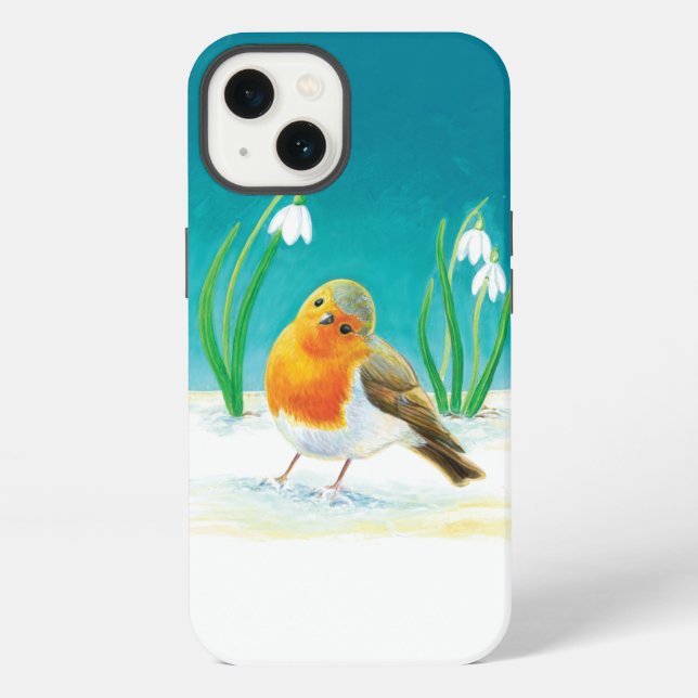 Erithacus rubecula iphone case (Back)