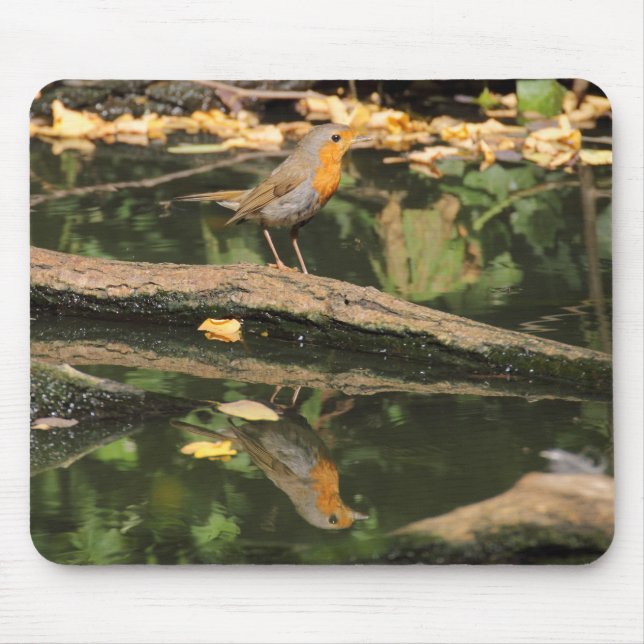 Erithacus rubecula mouse pad (Front)