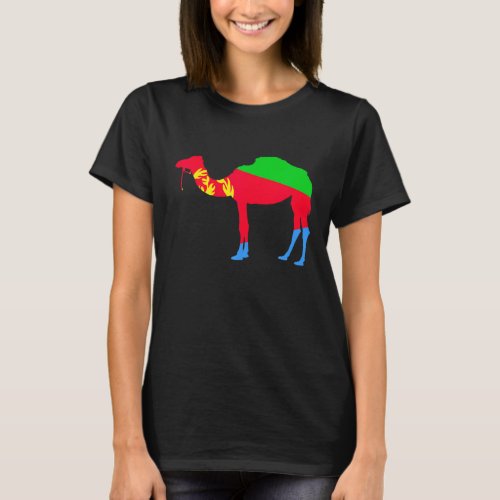 Eritrea Camel Flag Tigrinya Eritrea Map Symbol T_Shirt