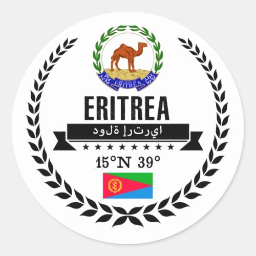 Eritrea Classic Round Sticker